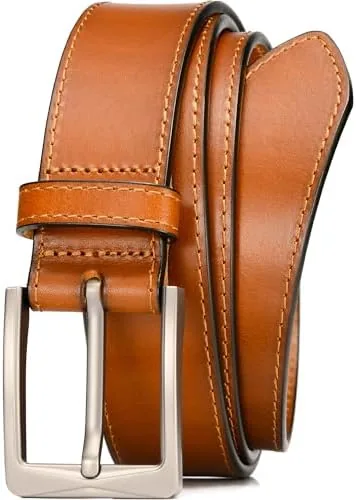 wolfant mens 35mm dress casual belt in gift box100 italian full grain real solid leather